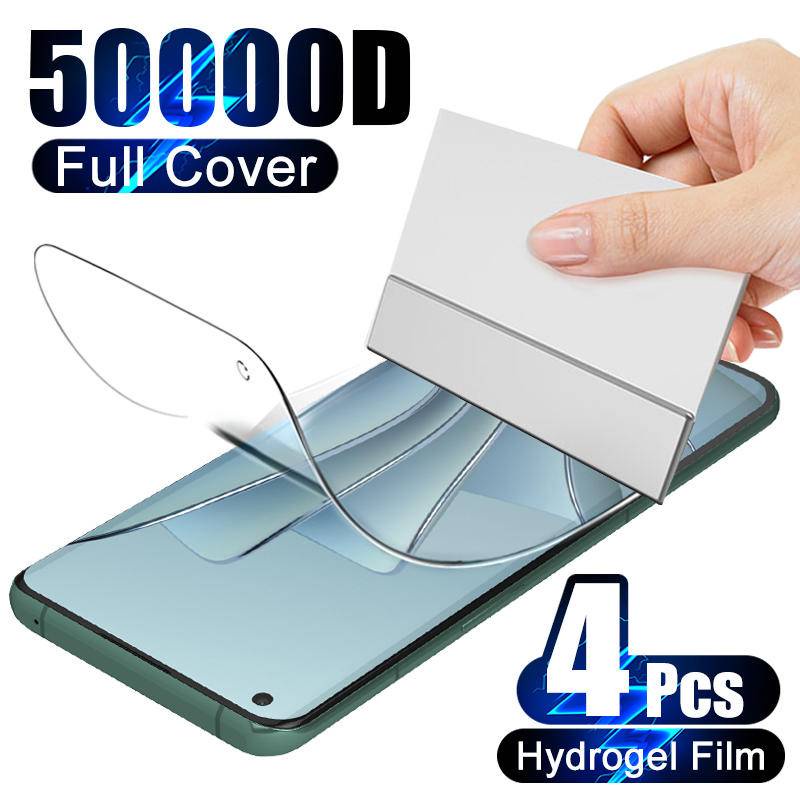 4pcs Untuk OnePlus 16 6t 7 7t 8 8t 9 9r Nord 2 A2 Pro Full Cover Melengkung Hydrogel Film Pelindung Layar