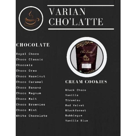 

Y29 Cholatte VARIAN COKLAT DAN COOKIES Powder grosir Jawa Timur RECOMENDED え