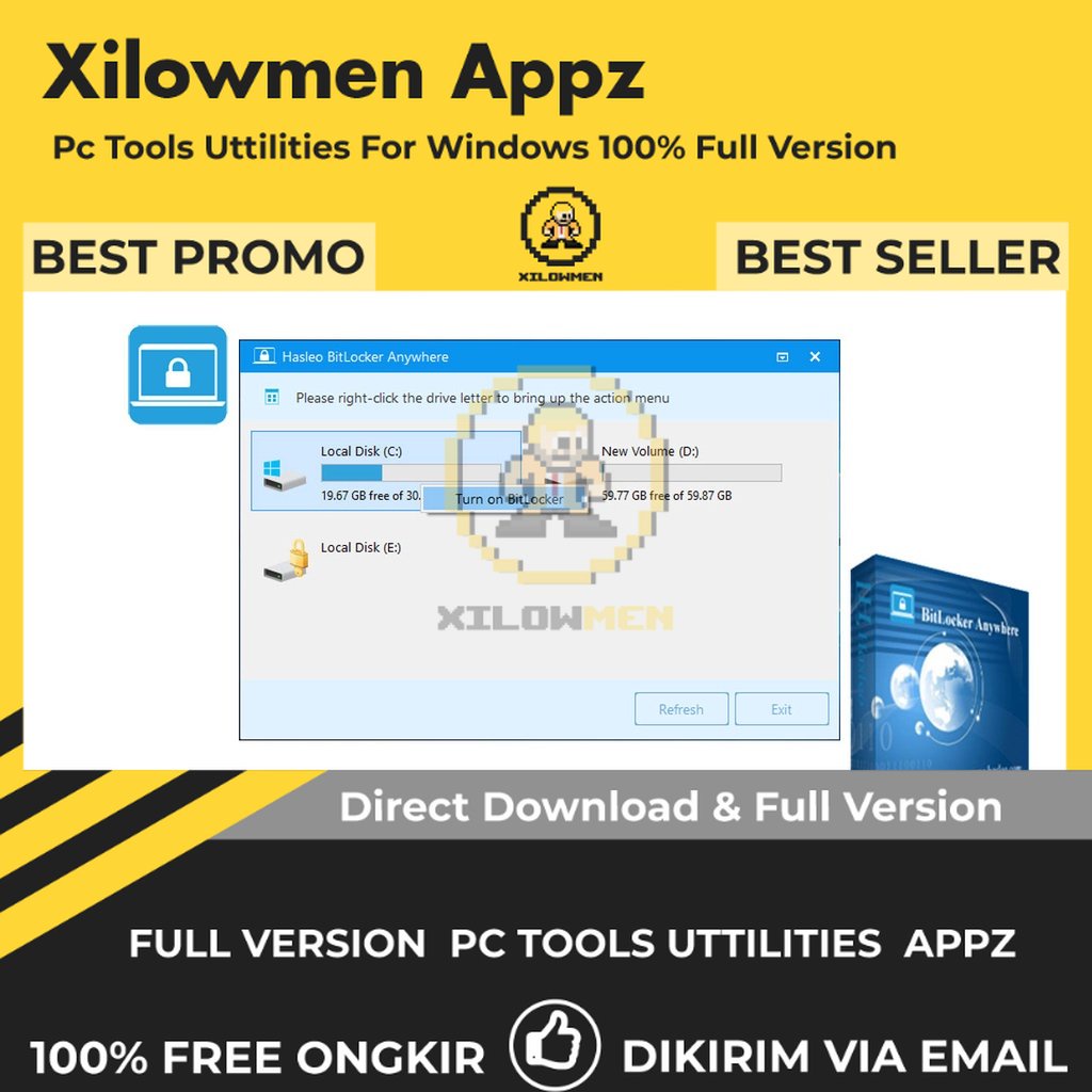 [Full Version] Hasleo BitLocker Anywhere Pro PC Tools Software Utilities Lifetime Win OS - Enkripsi disk dengan teknologi BitLocker