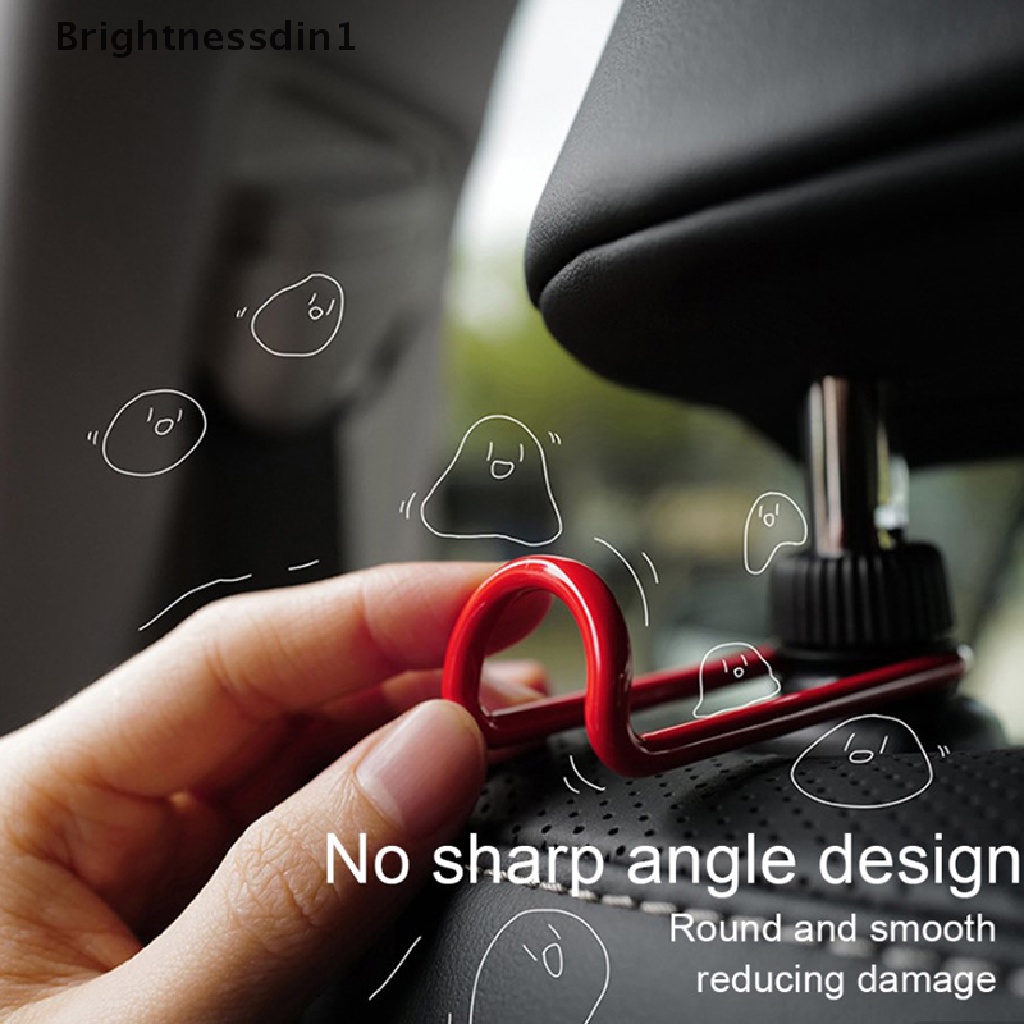 [Brightnessdin1] Pengait Sandaran Kepala Kursi Mobil Auto Back Seat Organizer Hanger Tempat Penyimpanan Tas Handbag Dompet Tas Baju Mantel Butik