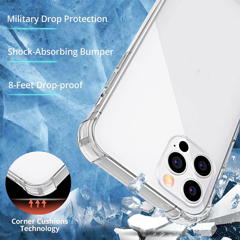 IPHONE Casing Ponsel tpu quake-proof Simple Canggih Dengan Empat Sudut Untuk Iphone14 13 12 11 Pro Max X XS Max XR 7 8 Plus Penutup Belakang Tahan Guncangan Dan Jatuh