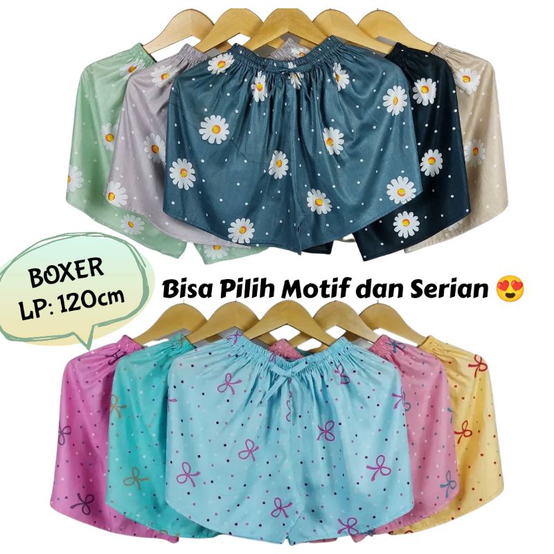 [ HP.01] BOXER WANITA JUMBO, celana pendek santai BAHAN RAYON