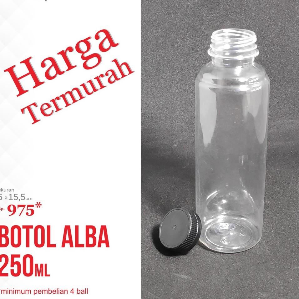 

♠ (100pcs) PROMO !! Botol Bening Alba / Botol Almond 250ml ♡