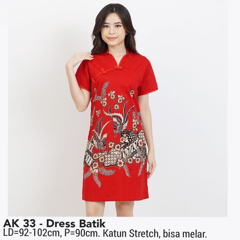 DRESS BATIK WINDA TERUSAN KERJA KANTOR WANITA MURAH GAUN BAJU CEWEK CANTIK MODIS 33 ETNIK 59