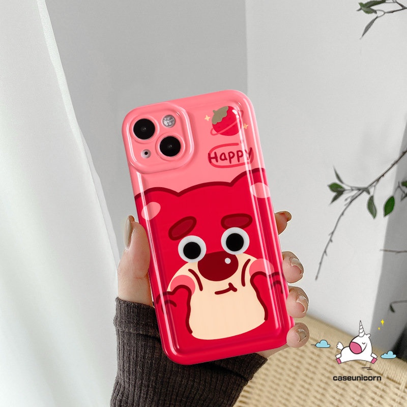 Case Untuk Redmi 12C 10C 9 A1 9T 10A 9A 10 9C NFC Redmi 10 Note 9 10s 11 11s Note 8 11 POCO F4 Kartun Toy Story Cute Strawberry Bear Manyo Alien Shockproof Airbag Soft Couple Case