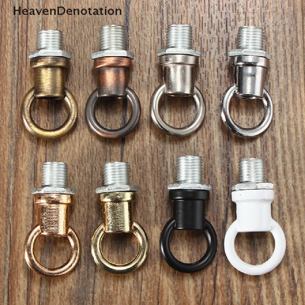 [HeavenDenotation] M10 Retro Thread Metal Ceiling Rose Light Base Chandelier Hook Light Adapter Dengan Sekrup Fitg Tutup Gaya Halus HDV