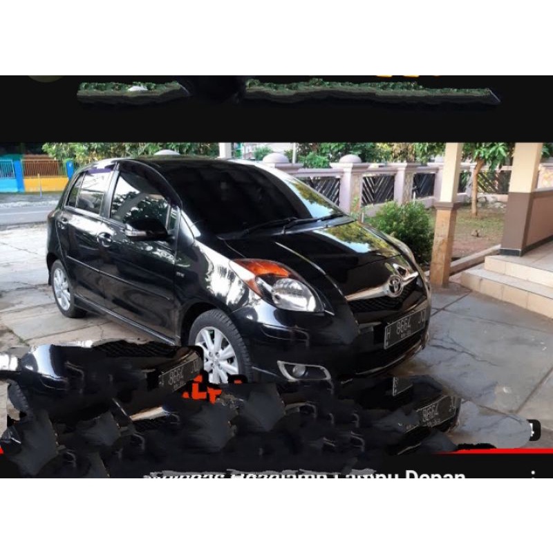 headlamp lampu depan Toyota Yaris old custom smoke Black Oren
