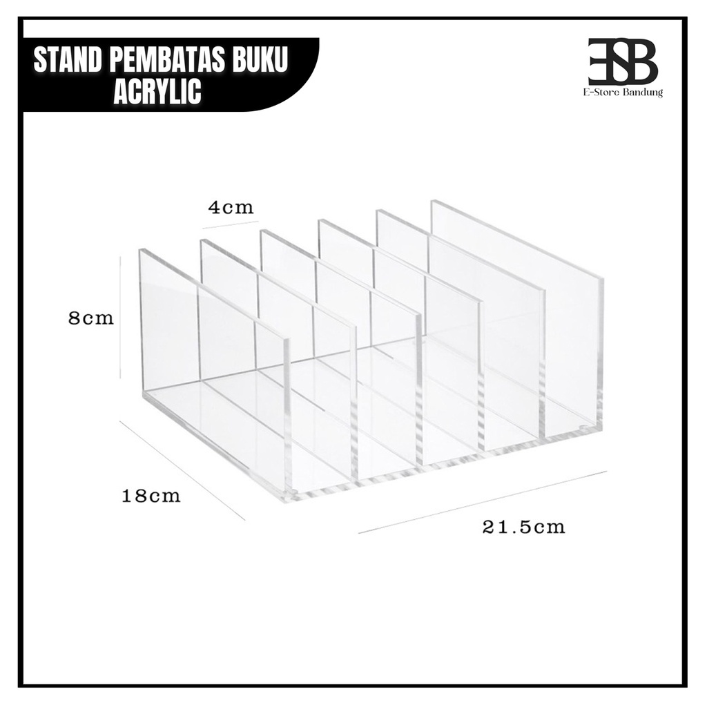 

Terlaris ✨ -Acrylic Pembatas Buku / Rak Tempat Pemisah Buku / Holder Book Divider / Display Peyangga Buku Akrilik- 2.2.23