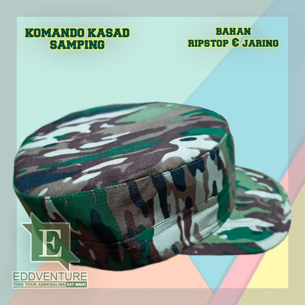 Topi Komando Loreng Kasad Terbaru TNI AD TAD Bahan Velbed Balotelli