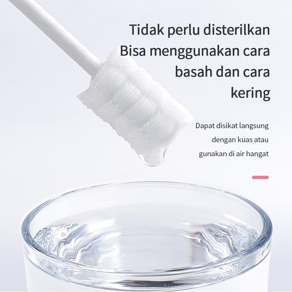 Baby Oral Cleaner Kassa Stick Pembersih Mulut &amp; Lidah Bayi Sikat Pembersih Susu Kassa Lidah Lembut / 1 Stick / Kasa Pembersih Lidah Gigi Bayii