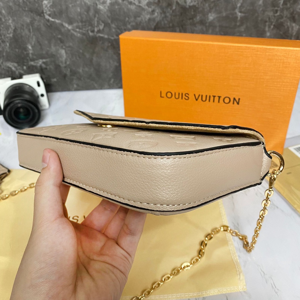 L Vuitton  Fellice Pochette 2023 (Free Box+Invoice +DustBag+Bubblewrap)