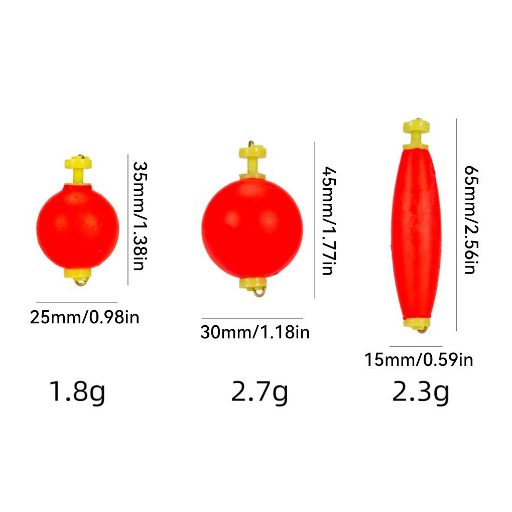 Huit 10Pcs Pelampung Pancing Mancing Bobber Ringan Weighted Drifting Portable Waterproof Fishing Tackle Cicilan Mudah