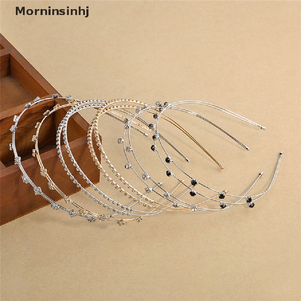 Mornin Fashion Wanita Perhiasan Logam Kristal Berlian Imitasi Headband Head Hair Band2017New id