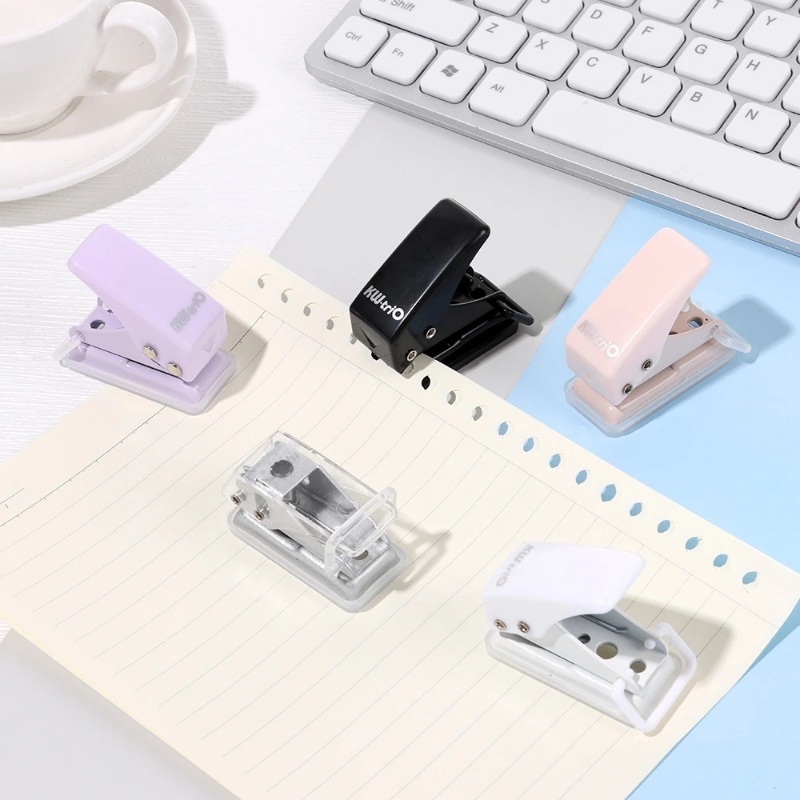 Simple Mini Single Paper Puncher / Portable Office Binding Supplies / Paper Cut Scrapbook Round Hole Punch Stationery