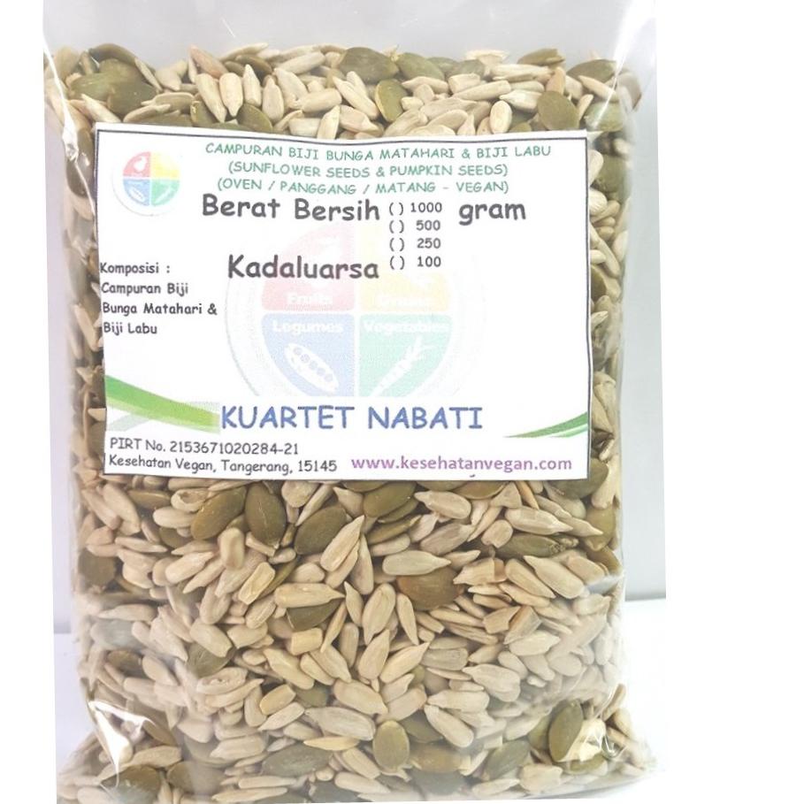 

► 500gr Roasted Campuran Biji Labu / Pumpkin Seed & Biji Bunga Matahari / Sunflower Seed - Panggang ➧