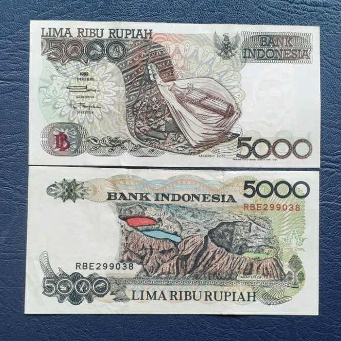 Uang kuno kertas 5000 sasando emisi 1992