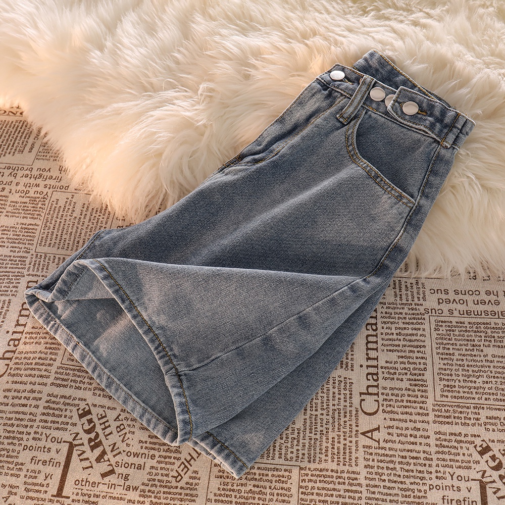 Loose Highwaist Celana Jeans Pendek Wanita Korean (realpict)