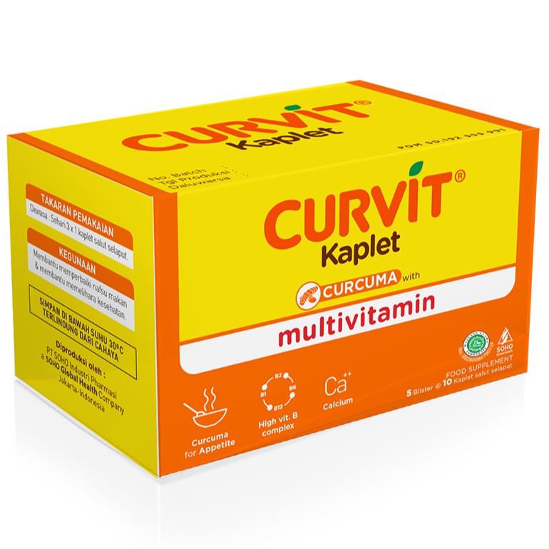 Curvit Tablet | vitamin gemuk | vitamin nafsu makan