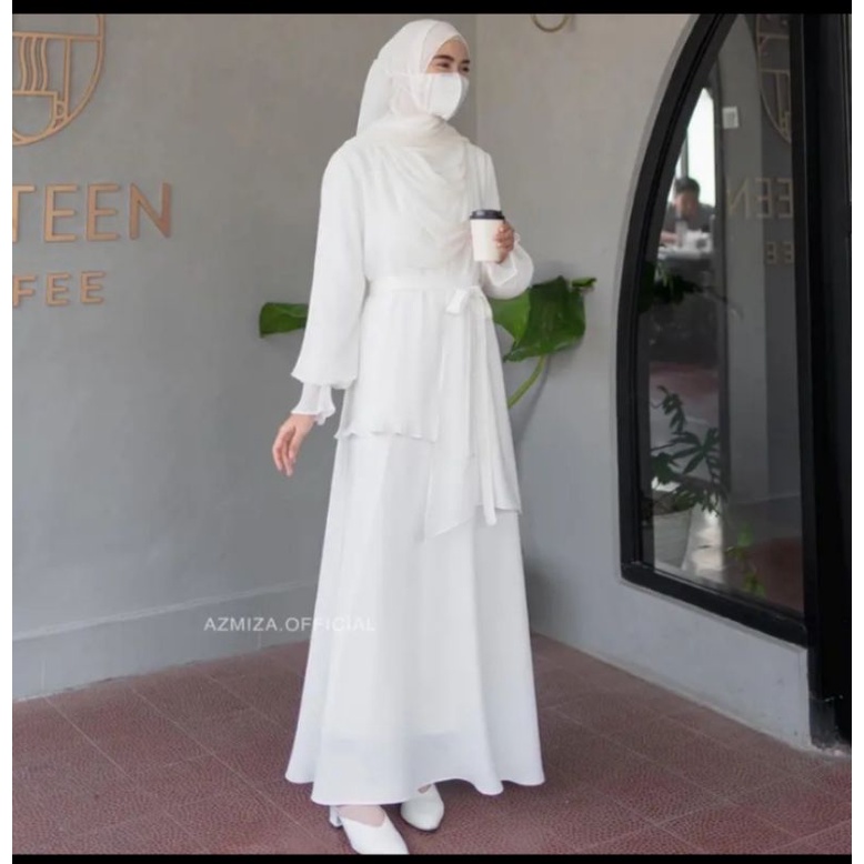 READY STOCK  LUNARA DRES BY AZMIZA SIZE XXL