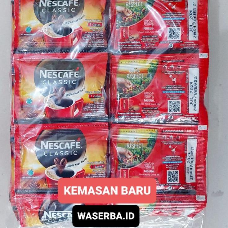 

>XG34448< Nescafe Classic Sachet 2gr 1 pack isi 60 sachet