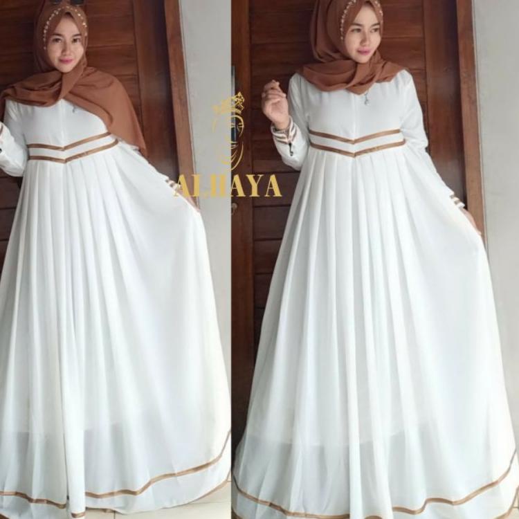 Best Seller Gamis Cerutti Terbaru Babydoll Gamis Alhaya Gamis Murah gamis Polos terbaru pakaian musl
