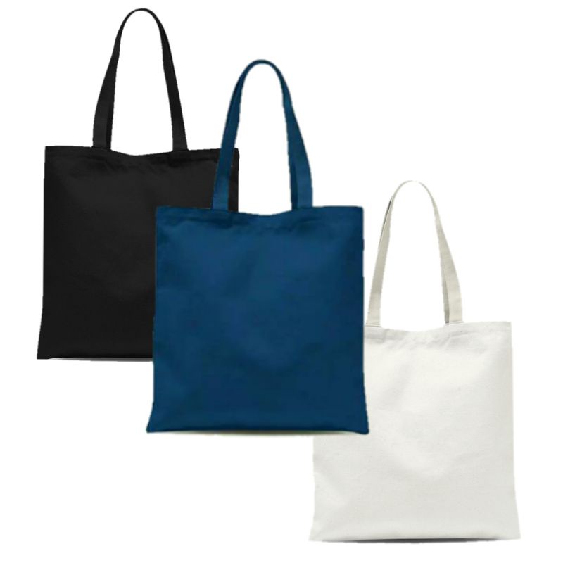 VANDAL - [Bisa Custom] Totebag Polos Pakai Reseleting CANVAS ukuran 30*40