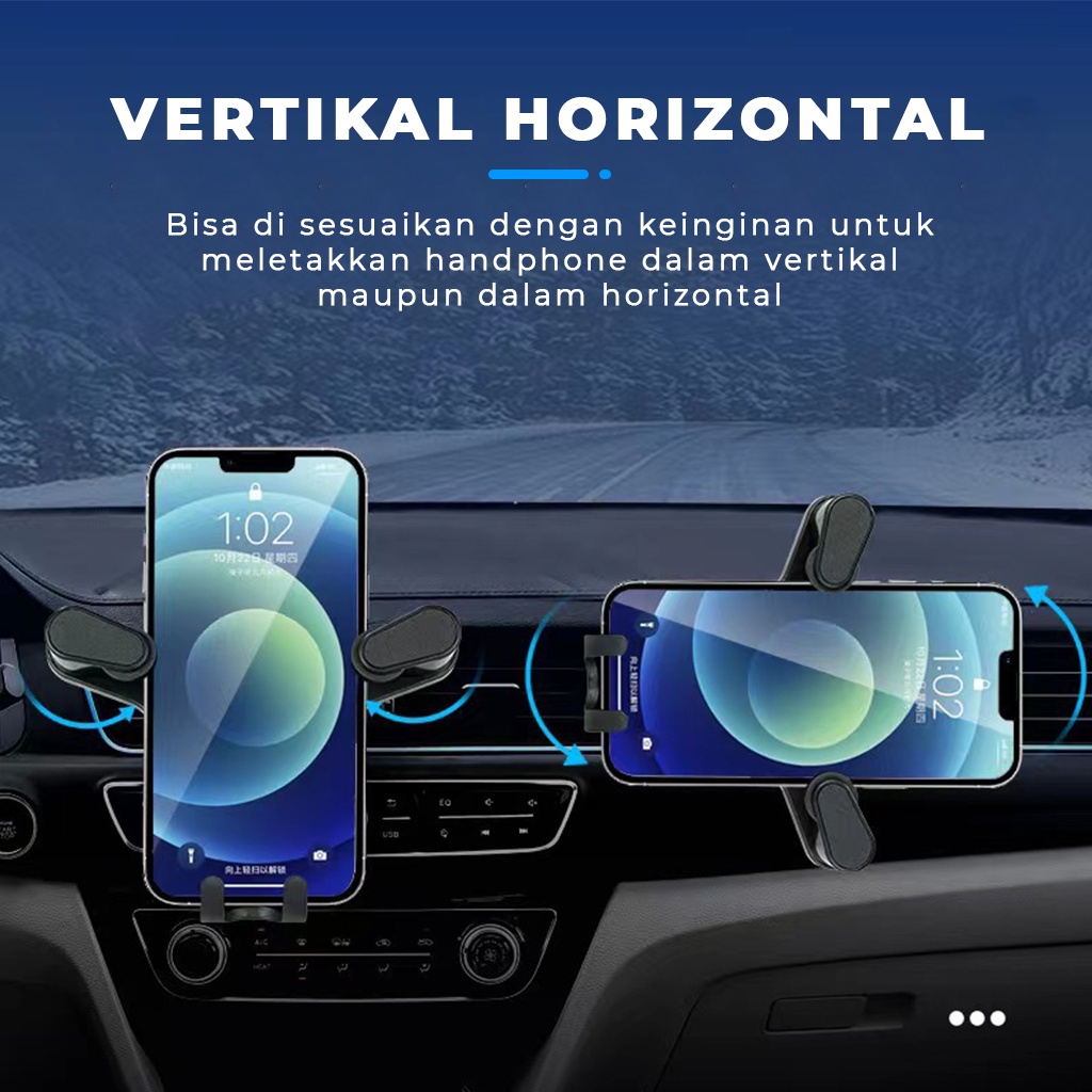 Holder Hp AC Mobil Stand Penjepit Handphone Mini Car Air Vent Penyangga Ponsel Di Ventilasi Phone Holder Tempat Dudukan Hape Flexibel Putar NB62 | GROSIRXPRESS