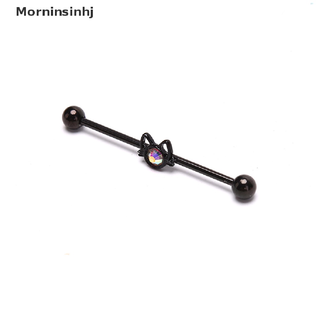 Mornin 1Pc Stainless Steel Helix Cartilage Tragus Panjang Ear Bar Anting Perhiasan id