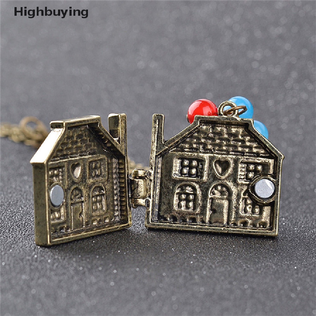 Hbid New House with Balloons Up Movie Chain Pendant Kalung Hadiah Anniversary Antik Glory