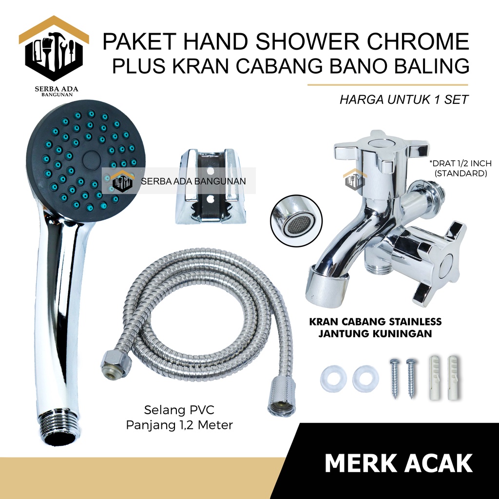 Paket Super Shower Hemat Air Murah  Hand Shower Turbo Semprotan AIR DERAS MURAH MERIAH TOILET WC