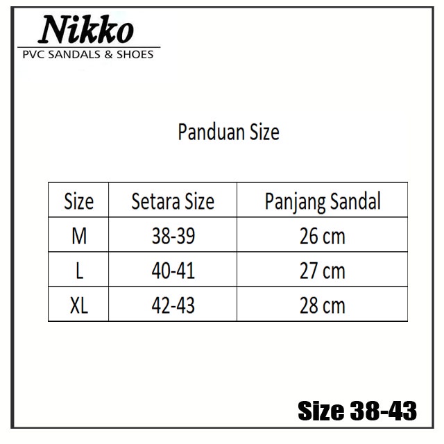 Nikko SL-614 M-XL / Sandal Laki Murah / Sandal Kuliah / Sandal Tahan Air / Sandal Kerja / Sandal Kekinian