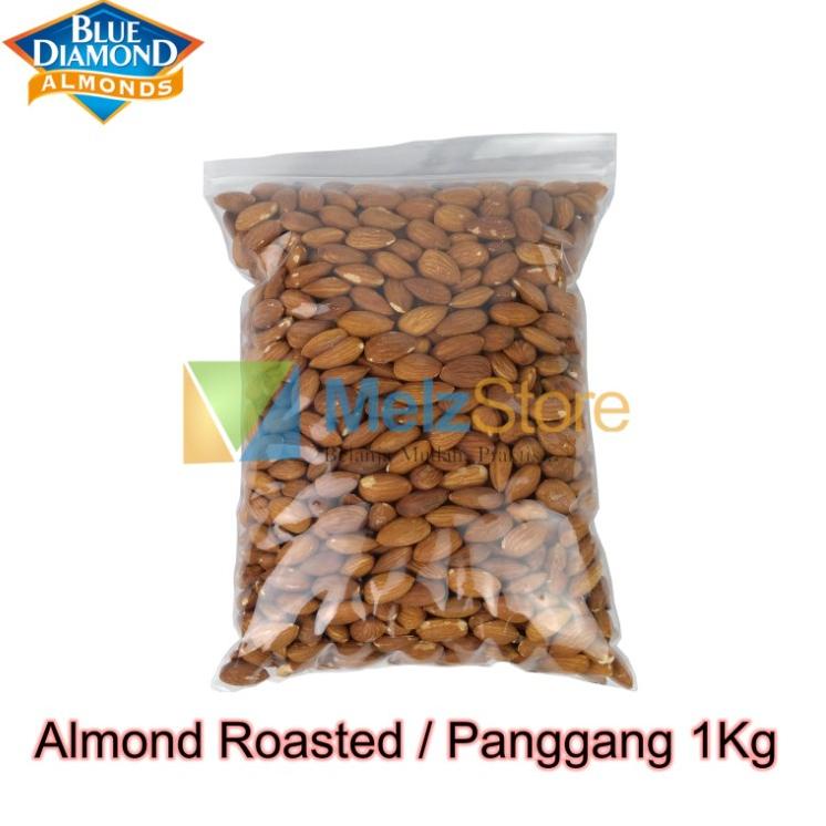 

gvt80 Kacang Almond Panggang Kupas Blue Diamond Roasted 1kg .,..,.,,,,.,