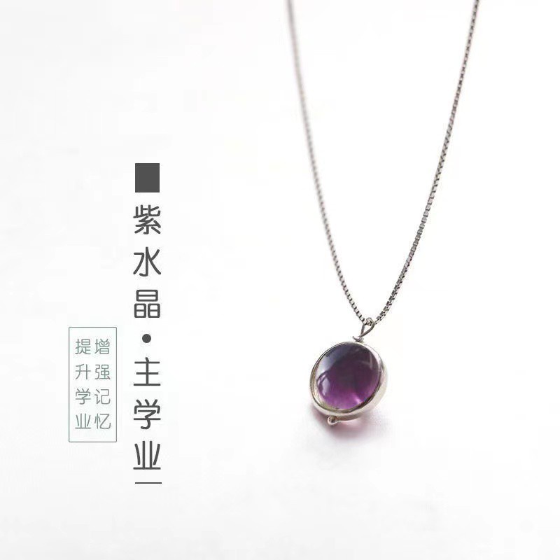 Kalung Kristal Amethyst Strawberry Warna Pink | Kalung Rantai Dengan Liontin Kristal Untuk Wanita | Manikmanik Bentuk Bunga Persik Mekar Untuk Aksesoris Kalunggelang Diy