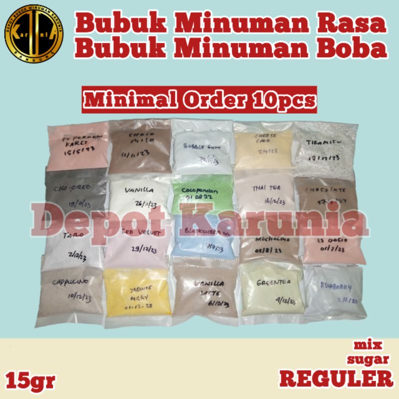 Bubuk Minuman Es Teh Rasa 25gr Serbuk Minuman Teh