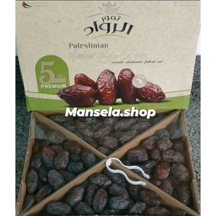 

kurma Medjoel Palestina al roward size Jumbo isi 5 kg
