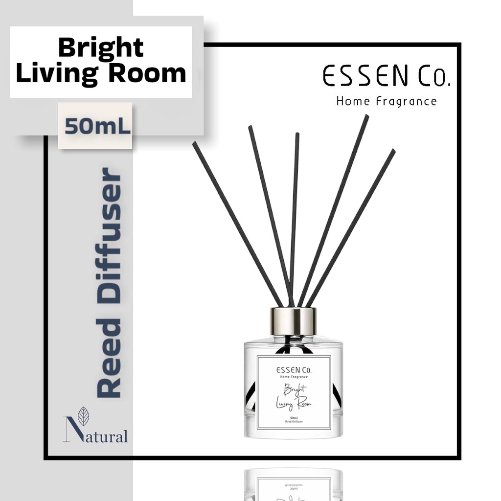 Essen Co Reed Diffuser Bright Living Room Aromatherapy Pengharum Pewangi Ruangan Aromaterapi 50ml