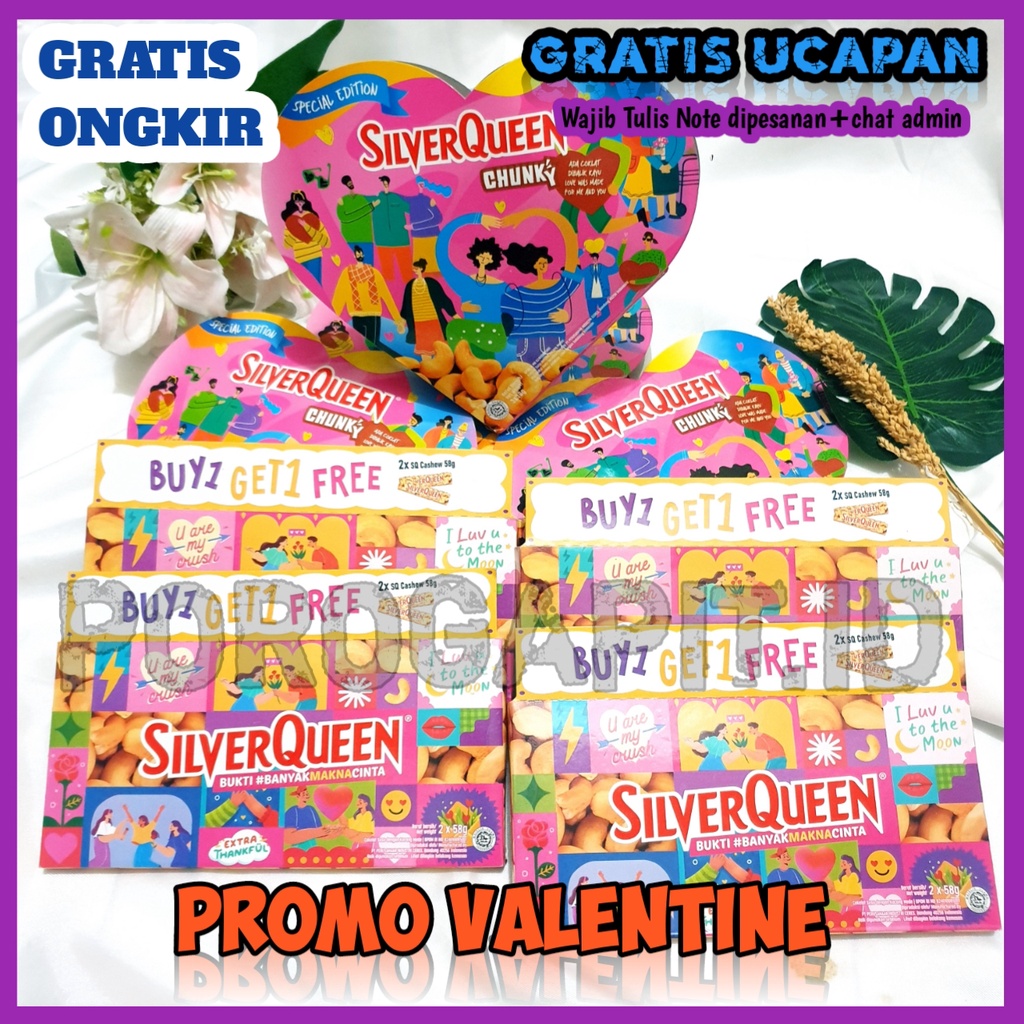 Silverqueen Beruang Bear Love Pack Silverquen Beli 1 Gratis 1 Chocolate Coklat Promo Valentine Day Hampers Kado Buy1Get1(2x58gr) , Chunky Love (3×30gr) Kemasan Promo Murah Grosir Bisa COD Surabaya Sidoarjo Malang