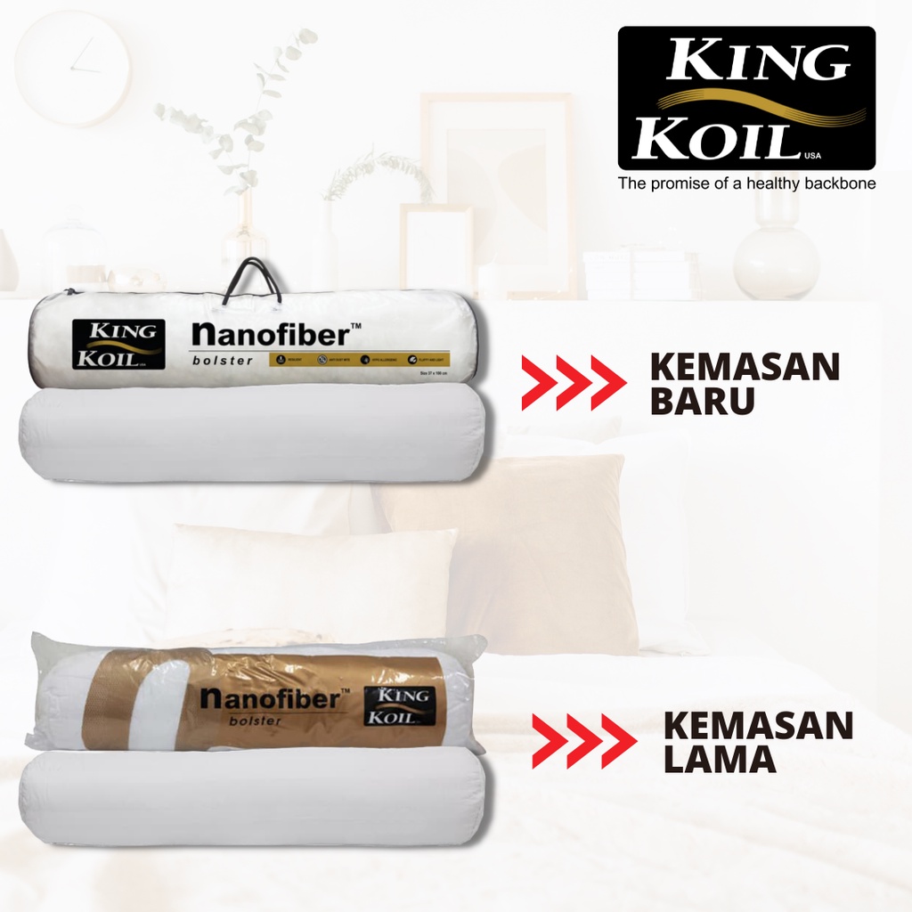 Guling KING KOIL Nano Fiber Bolster / KingKoil Nanofiber Ori