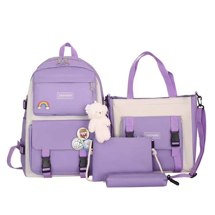 201910 Tas Punggung 4 in 1 Ransel Sekolah Cewek Import Backpack Wanita Impor BQ3589 GT1989 EL6788