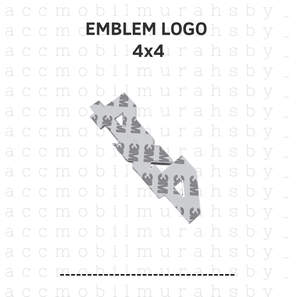 Logo emblem mobil 4X4 chrome besar logo mobil besar