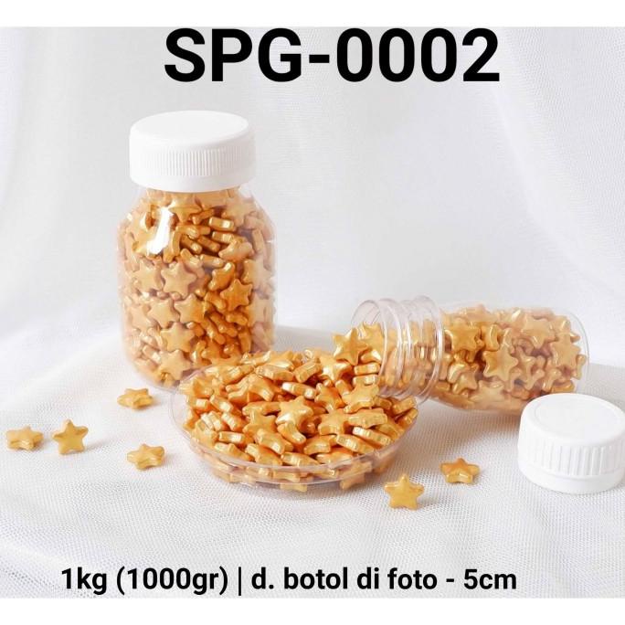 

SPG-0002 Sprinkles sprinkle sprinkel 1kg 1 kilo bintang gold emas