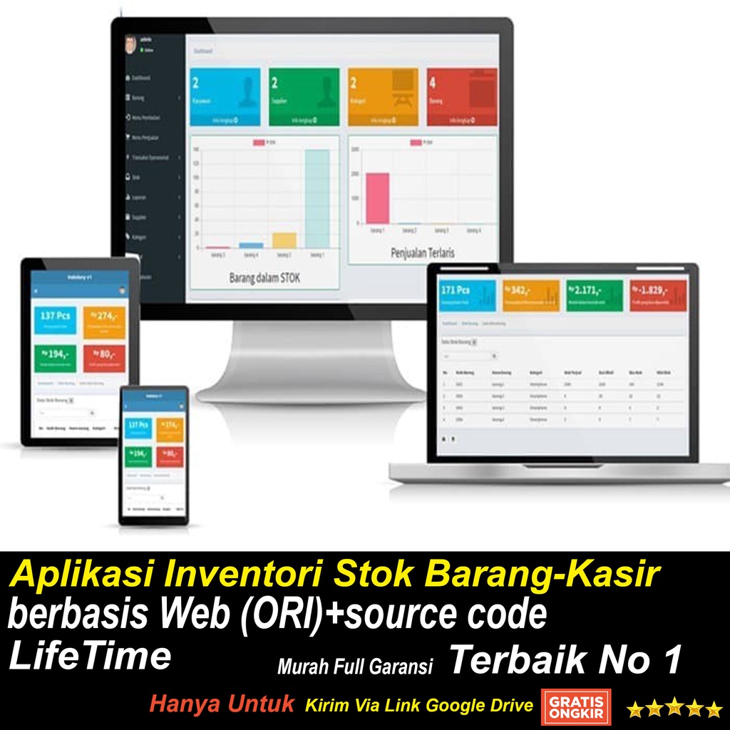 Jual Aplikasi Inventori Stok Barang Kasir Berbasis Web Ori Source