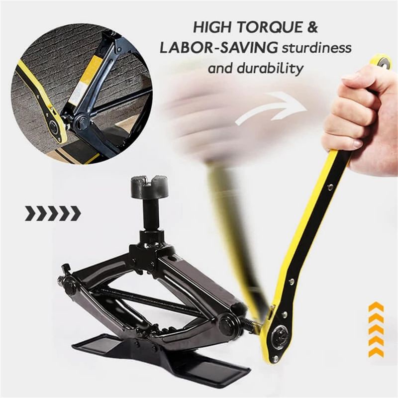 Kunci Dongkrak Mobil Universal Jack Ratchet Wrench Besi Dongkrak Mobil Wheel Lug Wrench