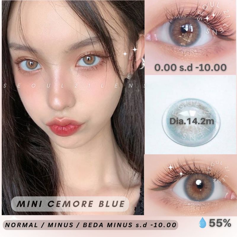 SOFTLENS MINI CEMORE BLUE. NORMAL/MINUS s.d-6.00