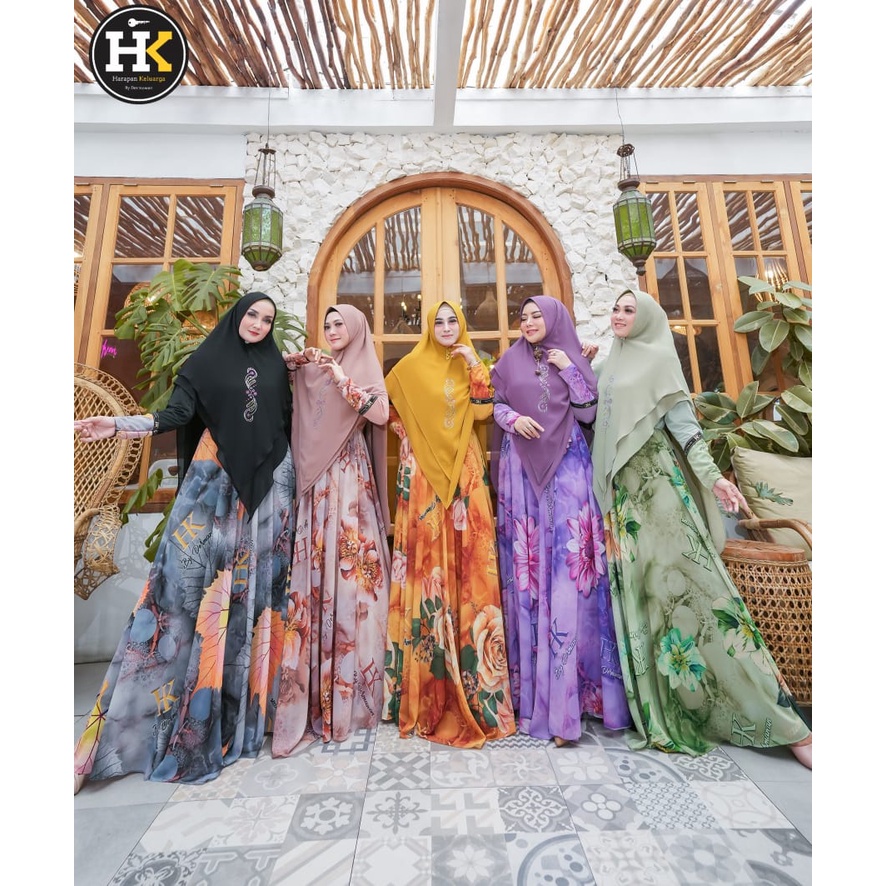 Mawar Series HK By Dermawan ORI Hijab Gamis Syari Kekinian BestSeller Terlaris Termurah Original Sya