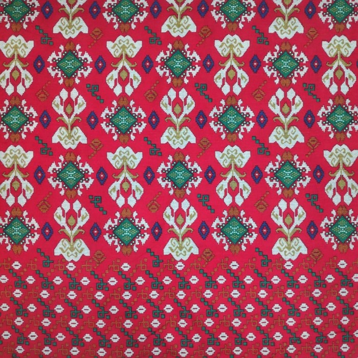 Terlaris Kain Katun Motif Tenun Bali 007/ Batik Meteran/ Batik Katun