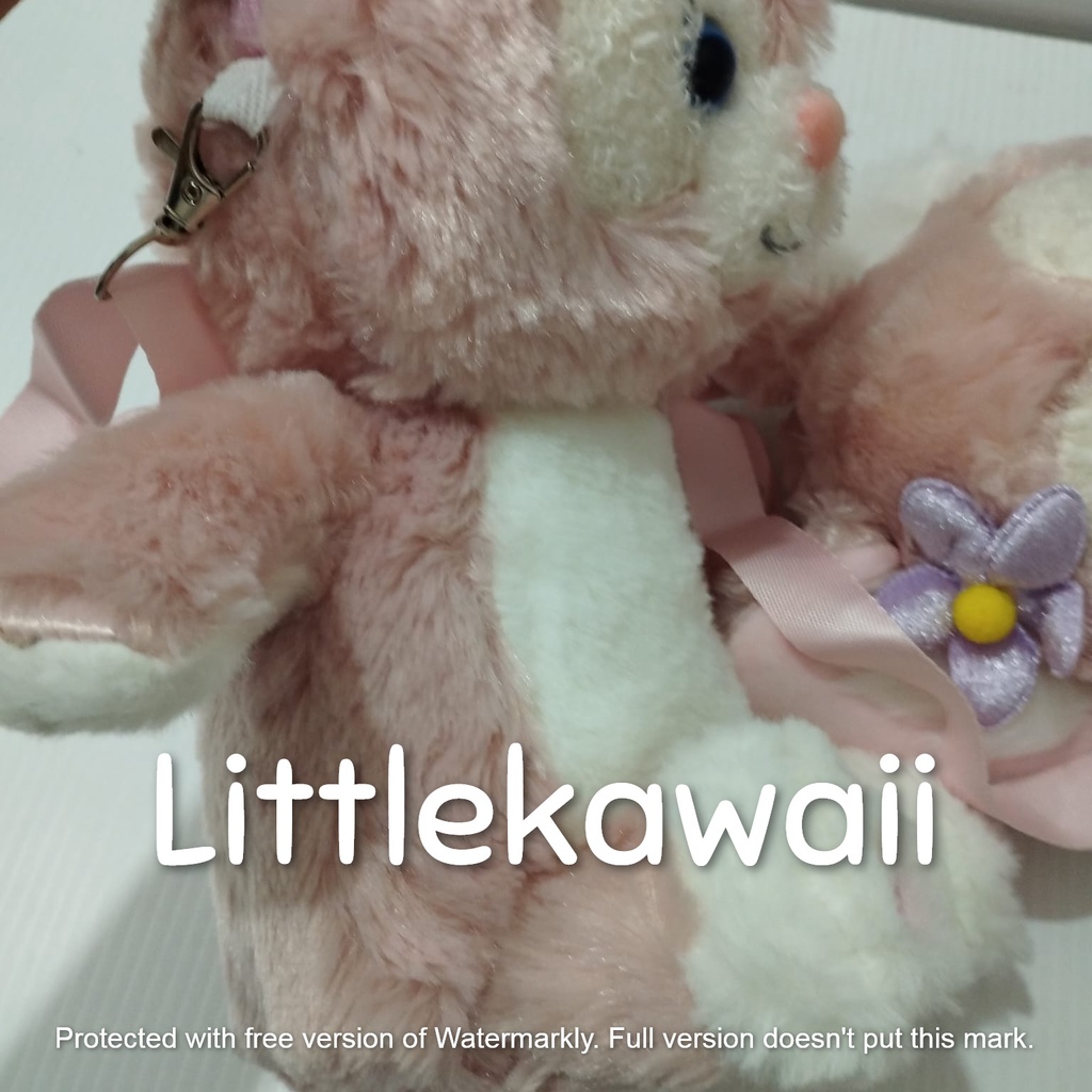 LK/Tas Ransel Boneka Plush Anak Remaja Fashion Korean Style Stella Rabbit Kelinci Bunny Animal  Lucu Soft Cute