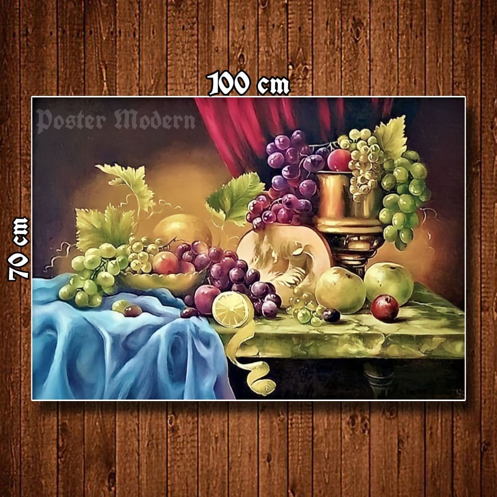 HIASAN DINDING POSTER GAMBAR LUKISAN BUAH BUAHAN UKURAN JUMBO 3D CODE28 BEST SELLER / LUKISAN BUAH D