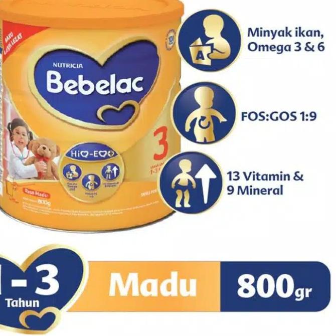 

Discount ✔️⭐ BEBELAC 3 Vanila 800gr HiQ-EQ / BEBELAC 3 Madu 800gr HiQ-EQ