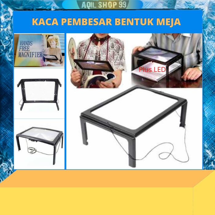 

BISA COD Meja Magnifir Kaca Pembesar Plus LED untuk Baca, Reparasi Benda Kecil